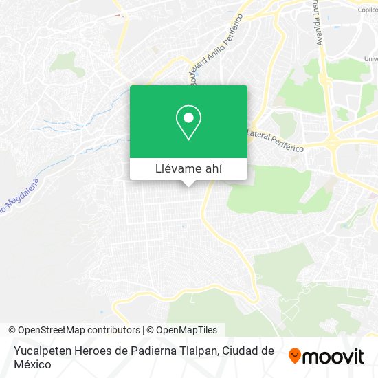 Mapa de Yucalpeten  Heroes de Padierna  Tlalpan