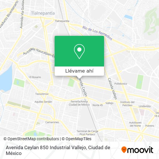 Mapa de Avenida Ceylan 850  Industrial Vallejo