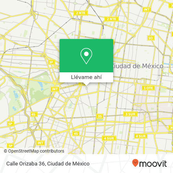 Mapa de Calle Orizaba 36