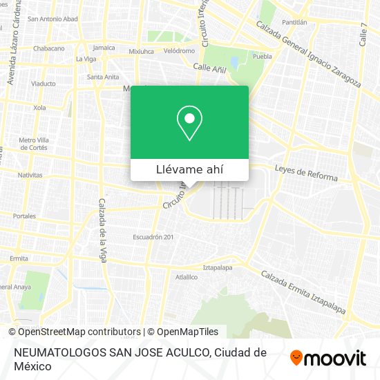 Mapa de NEUMATOLOGOS    SAN JOSE ACULCO