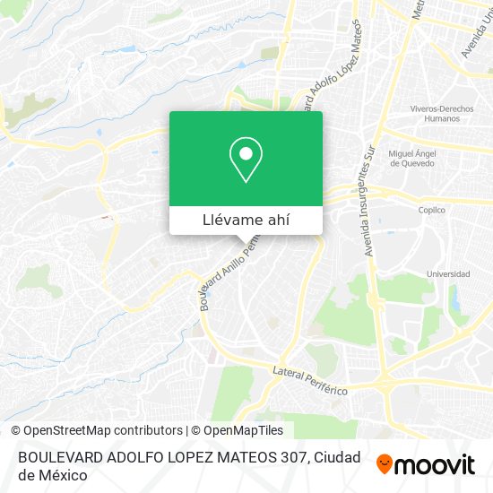 Mapa de BOULEVARD ADOLFO LOPEZ MATEOS  307