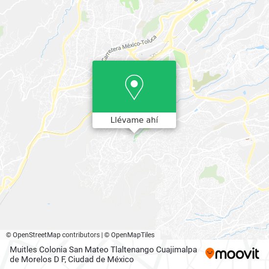 Mapa de Muitles  Colonia San Mateo Tlaltenango  Cuajimalpa de Morelos  D F