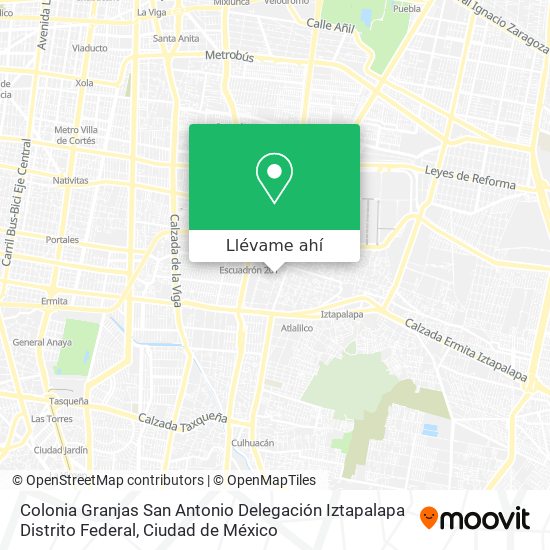 Mapa de Colonia Granjas San Antonio  Delegación Iztapalapa  Distrito Federal