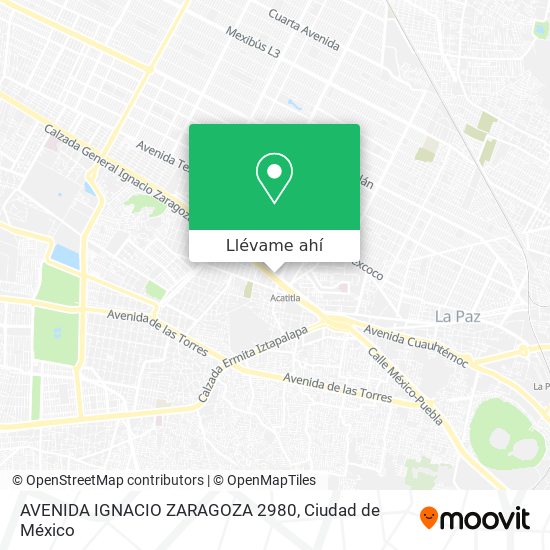 Mapa de AVENIDA IGNACIO ZARAGOZA 2980