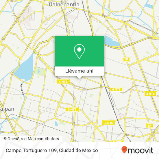 Mapa de Campo Tortuguero 109