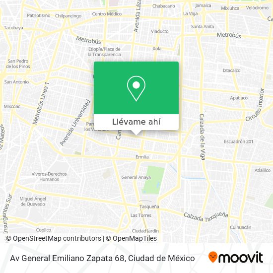 Mapa de Av  General Emiliano Zapata 68
