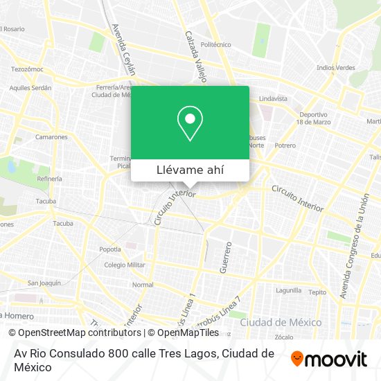 Mapa de Av  Rio Consulado  800 calle Tres Lagos