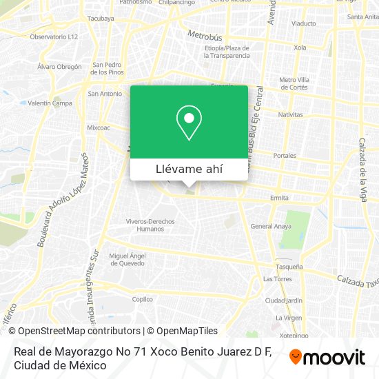 Mapa de Real de Mayorazgo No  71  Xoco  Benito Juarez  D F