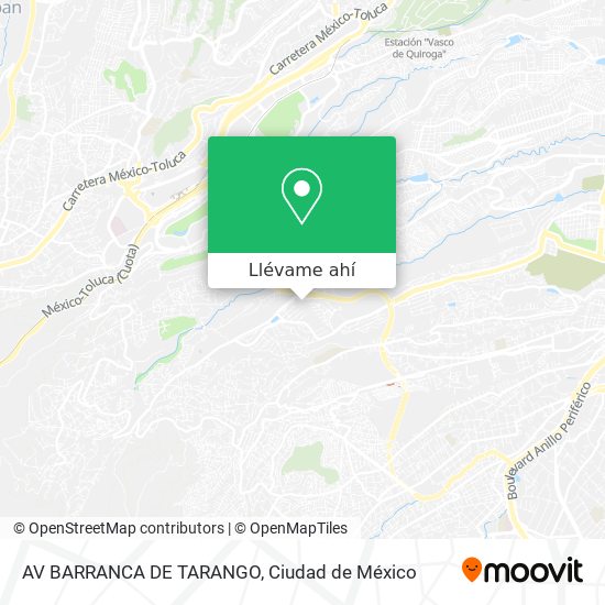 Mapa de AV  BARRANCA DE TARANGO