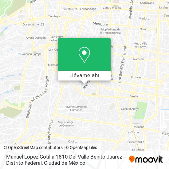Mapa de Manuel Lopez Cotilla  1810  Del Valle  Benito Juarez  Distrito Federal