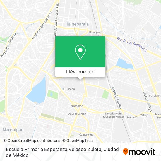 Mapa de Escuela Primaria Esperanza Velasco Zuleta