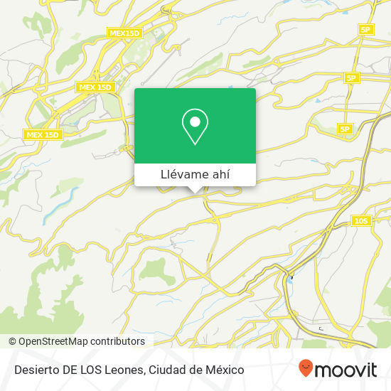 Mapa de Desierto DE LOS Leones