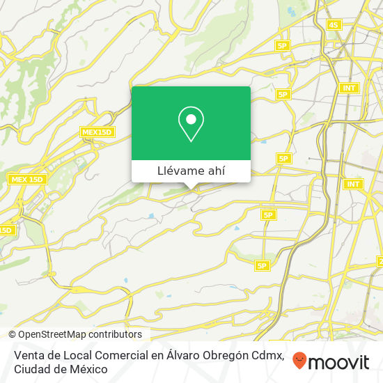 Mapa de Venta de Local Comercial en Álvaro Obregón  Cdmx