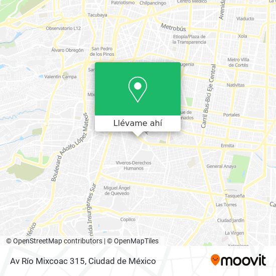 Mapa de Av  Río Mixcoac 315