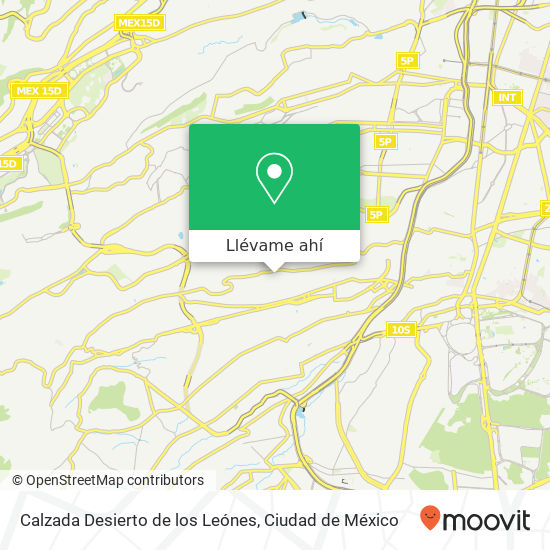 Mapa de Calzada Desierto de los Leónes