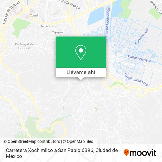 Mapa de Carretera Xochimilco a San Pablo 6396