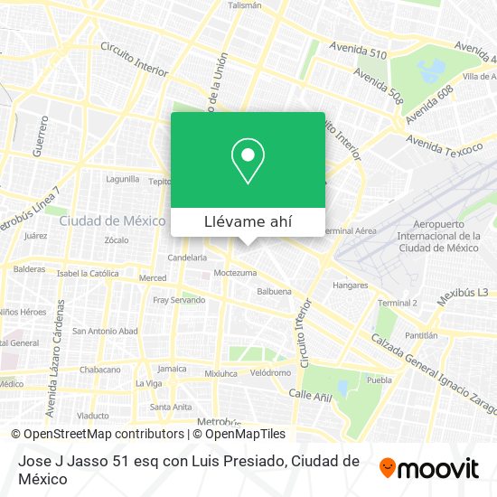 Mapa de Jose J  Jasso 51 esq  con Luis Presiado