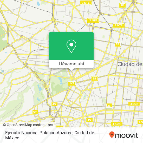 Mapa de Ejercito Nacional  Polanco  Anzures