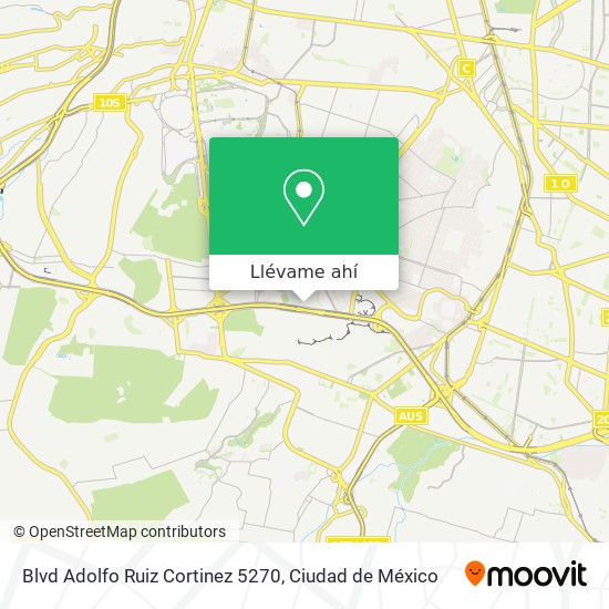 Mapa de Blvd Adolfo Ruiz Cortinez 5270