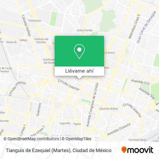 Mapa de Tianguis de Ezequiel (Martes)