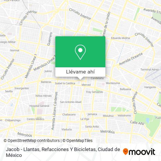 Mapa de Jacob - Llantas, Refacciones Y Bicicletas