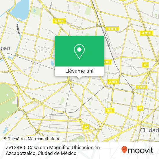 Mapa de Zv1248 6 Casa con Magnifica Ubicación en Azcapotzalco