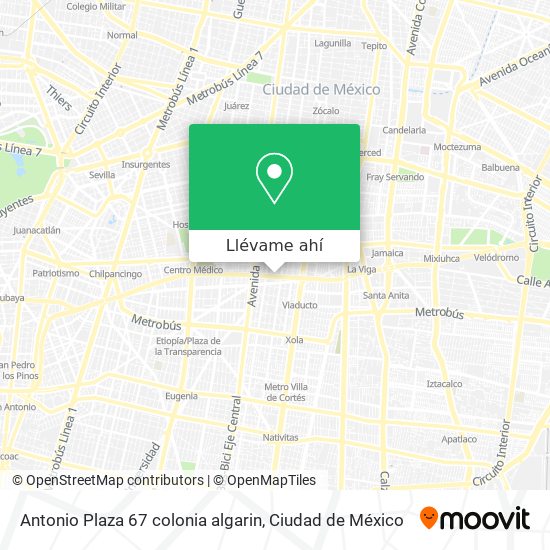 Mapa de Antonio Plaza  67  colonia algarin