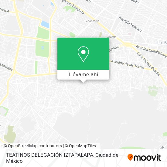 Mapa de TEATINOS  DELEGACIÓN IZTAPALAPA