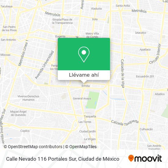 Mapa de Calle Nevado  116 Portales Sur