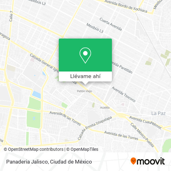 Mapa de Panaderia Jalisco