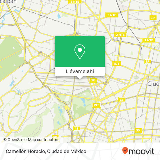 Mapa de Camellón Horacio