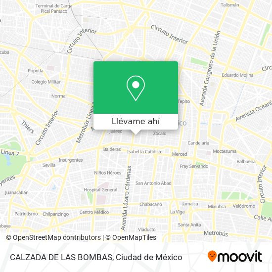 Mapa de CALZADA DE LAS BOMBAS