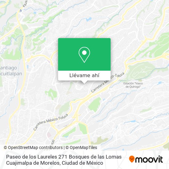 Mapa de Paseo de los Laureles 271  Bosques de las Lomas  Cuajimalpa de Morelos