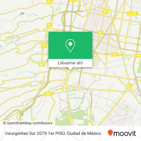 Mapa de Insurgentes Sur  2079   1er PISO