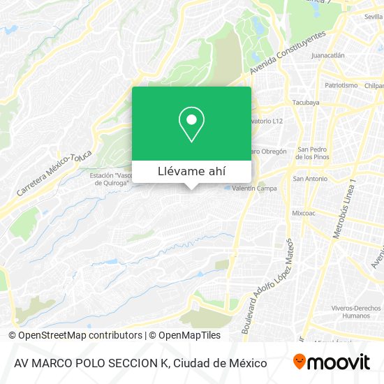 Mapa de AV  MARCO POLO  SECCION K