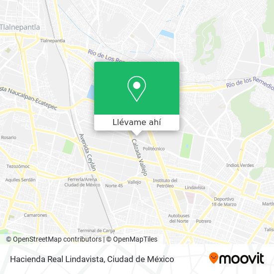 Mapa de Hacienda Real Lindavista