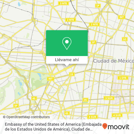 Mapa de Embassy of the United States of America (Embajada de los Estados Unidos de América)