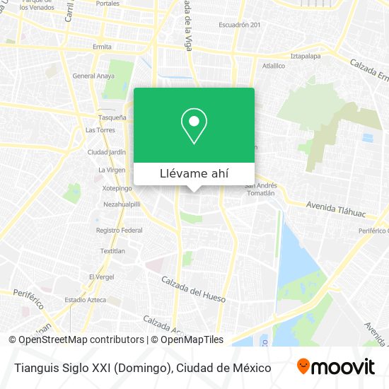 Mapa de Tianguis Siglo XXI (Domingo)