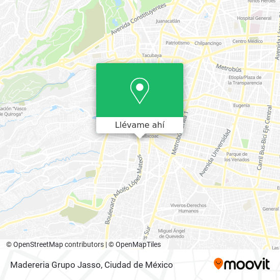 Mapa de Madereria Grupo Jasso