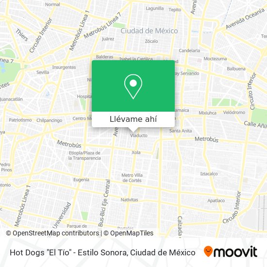 Mapa de Hot Dogs "El Tío" - Estilo Sonora