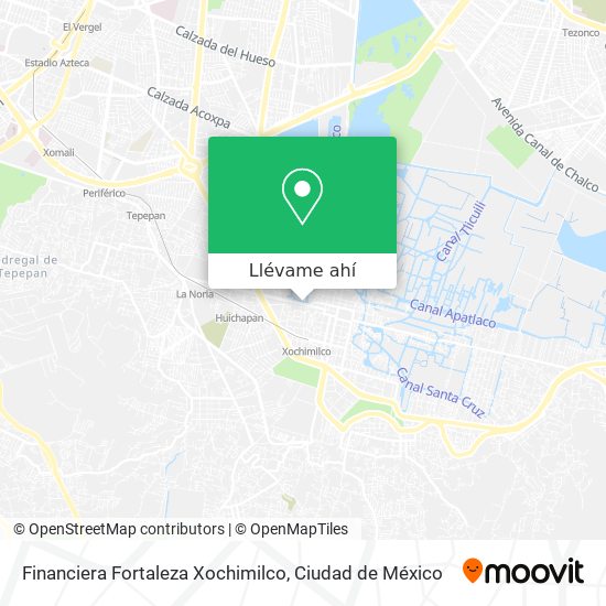 Mapa de Financiera Fortaleza Xochimilco