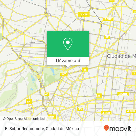 Mapa de El Sabor Restaurante