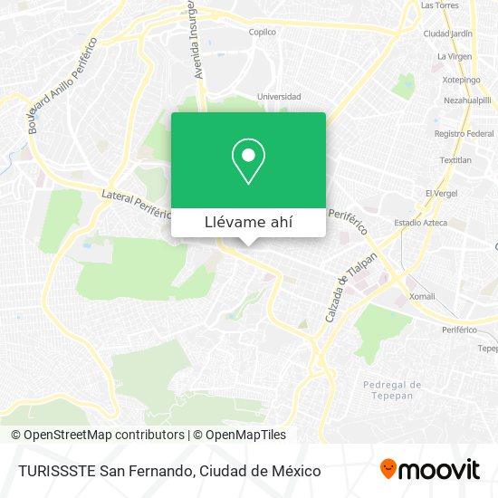 Mapa de TURISSSTE San Fernando