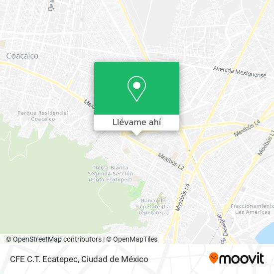 Mapa de CFE C.T. Ecatepec