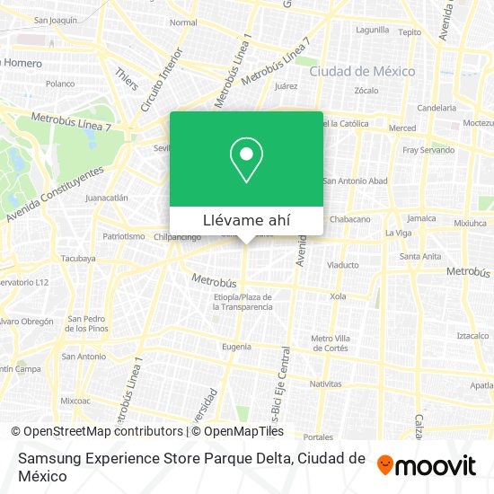 Mapa de Samsung Experience Store Parque Delta