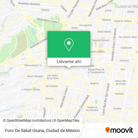 Mapa de Foro De Salud Usana