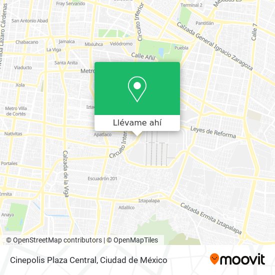 Mapa de Cinepolis Plaza Central