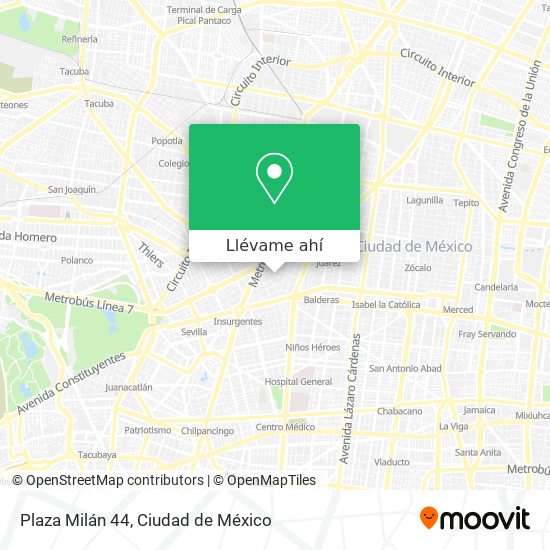 Mapa de Plaza Milán 44