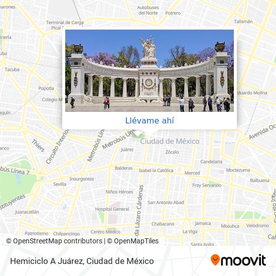 Mapa de Hemiciclo A Juárez