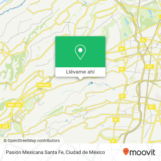 Mapa de Pasión Mexicana Santa Fe